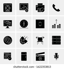 Business Icon Set. 16 Universal Icons Vector. Creative Beauitful Icon Illustration to use in Print and Web Related project.