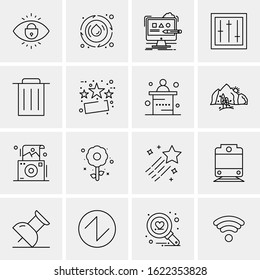 Business Icon Set. 16 Universal Icons Vector. Creative Beauitful Icon Illustration to use in Print and Web Related project.