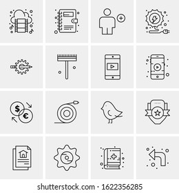 Business Icon Set. 16 Universal Icons Vector. Creative Beauitful Icon Illustration to use in Print and Web Related project.