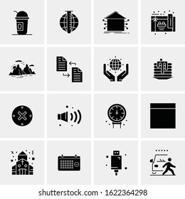Business Icon Set. 16 Universal Icons Vector. Creative Beauitful Icon Illustration to use in Print and Web Related project.