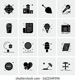 Business Icon Set. 16 Universal Icons Vector. Creative Beauitful Icon Illustration to use in Print and Web Related project.