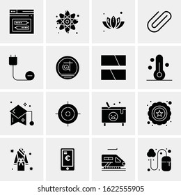 Business Icon Set. 16 Universal Icons Vector. Creative Beauitful Icon Illustration to use in Print and Web Related project.