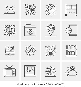 Business Icon Set. 16 Universal Icons Vector. Creative Beauitful Icon Illustration to use in Print and Web Related project.