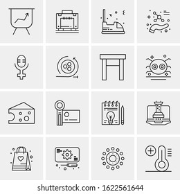 Business Icon Set. 16 Universal Icons Vector. Creative Beauitful Icon Illustration to use in Print and Web Related project.