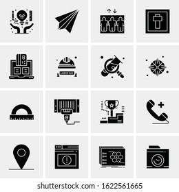 Business Icon Set. 16 Universal Icons Vector. Creative Beauitful Icon Illustration to use in Print and Web Related project.