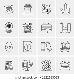 Business Icon Set. 16 Universal Icons Vector. Creative Beauitful Icon Illustration to use in Print and Web Related project.