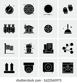 Business Icon Set. 16 Universal Icons Vector. Creative Beauitful Icon Illustration to use in Print and Web Related project.