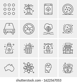 Business Icon Set. 16 Universal Icons Vector. Creative Beauitful Icon Illustration to use in Print and Web Related project.
