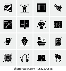 Business Icon Set. 16 Universal Icons Vector. Creative Beauitful Icon Illustration to use in Print and Web Related project.