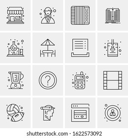 Business Icon Set. 16 Universal Icons Vector. Creative Beauitful Icon Illustration to use in Print and Web Related project.