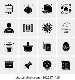 Business Icon Set. 16 Universal Icons Vector. Creative Beauitful Icon Illustration to use in Print and Web Related project.