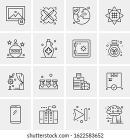 Business Icon Set. 16 Universal Icons Vector. Creative Beauitful Icon Illustration to use in Print and Web Related project.