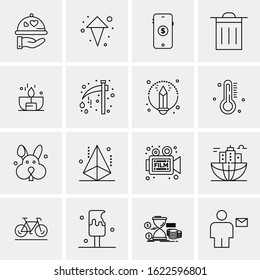 Business Icon Set. 16 Universal Icons Vector. Creative Beauitful Icon Illustration to use in Print and Web Related project.