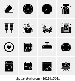 Business Icon Set. 16 Universal Icons Vector. Creative Beauitful Icon Illustration to use in Print and Web Related project.