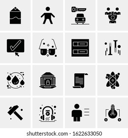 Business Icon Set. 16 Universal Icons Vector. Creative Beauitful Icon Illustration to use in Print and Web Related project.