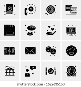 Business Icon Set. 16 Universal Icons Vector. Creative Beauitful Icon Illustration to use in Print and Web Related project.