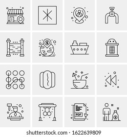 Business Icon Set. 16 Universal Icons Vector. Creative Beauitful Icon Illustration to use in Print and Web Related project.