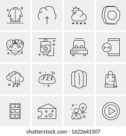 Business Icon Set. 16 Universal Icons Vector. Creative Beauitful Icon Illustration to use in Print and Web Related project.