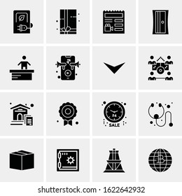 Business Icon Set. 16 Universal Icons Vector. Creative Beauitful Icon Illustration to use in Print and Web Related project.