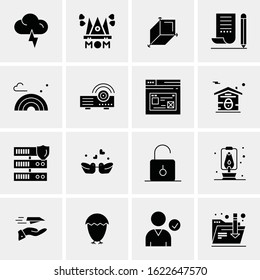 Business Icon Set. 16 Universal Icons Vector. Creative Beauitful Icon Illustration to use in Print and Web Related project.