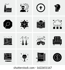 Business Icon Set. 16 Universal Icons Vector. Creative Beauitful Icon Illustration to use in Print and Web Related project.