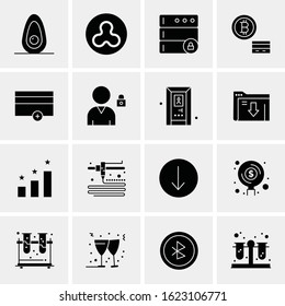 Business Icon Set. 16 Universal Icons Vector. Creative Beauitful Icon Illustration to use in Print and Web Related project.