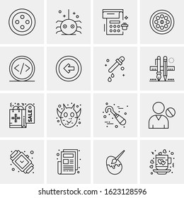 Business Icon Set. 16 Universal Icons Vector. Creative Beauitful Icon Illustration to use in Print and Web Related project.