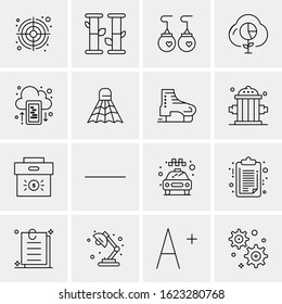 Business Icon Set. 16 Universal Icons Vector. Creative Beauitful Icon Illustration to use in Print and Web Related project.