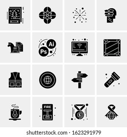 Business Icon Set. 16 Universal Icons Vector. Creative Beauitful Icon Illustration to use in Print and Web Related project.