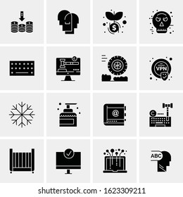 Business Icon Set. 16 Universal Icons Vector. Creative Beauitful Icon Illustration to use in Print and Web Related project.