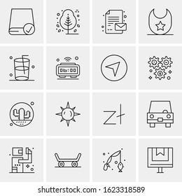 Business Icon Set. 16 Universal Icons Vector. Creative Beauitful Icon Illustration to use in Print and Web Related project.