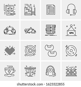 Business Icon Set. 16 Universal Icons Vector. Creative Beauitful Icon Illustration to use in Print and Web Related project.