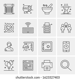 Business Icon Set. 16 Universal Icons Vector. Creative Beauitful Icon Illustration to use in Print and Web Related project.