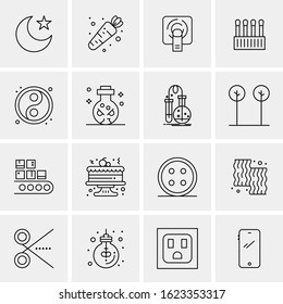 Business Icon Set. 16 Universal Icons Vector. Creative Beauitful Icon Illustration to use in Print and Web Related project.