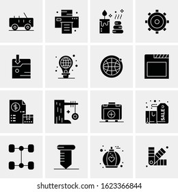 Business Icon Set. 16 Universal Icons Vector. Creative Beauitful Icon Illustration to use in Print and Web Related project.