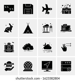 Business Icon Set. 16 Universal Icons Vector. Creative Beauitful Icon Illustration to use in Print and Web Related project.