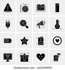 Business Icon Set. 16 Universal Icons Vector. Creative Beauitful Icon Illustration to use in Print and Web Related project.