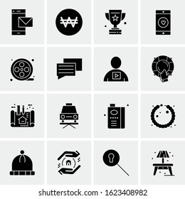 Business Icon Set. 16 Universal Icons Vector. Creative Beauitful Icon Illustration to use in Print and Web Related project.