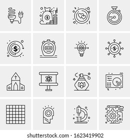 Business Icon Set. 16 Universal Icons Vector. Creative Beauitful Icon Illustration to use in Print and Web Related project.
