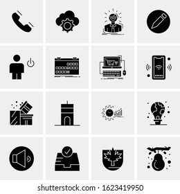 Business Icon Set. 16 Universal Icons Vector. Creative Beauitful Icon Illustration to use in Print and Web Related project.