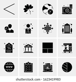 Business Icon Set. 16 Universal Icons Vector. Creative Beauitful Icon Illustration to use in Print and Web Related project.