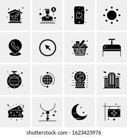 Business Icon Set. 16 Universal Icons Vector. Creative Beauitful Icon Illustration to use in Print and Web Related project.