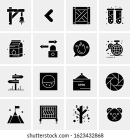 Business Icon Set. 16 Universal Icons Vector. Creative Beauitful Icon Illustration to use in Print and Web Related project.