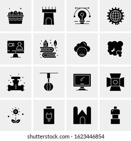 Business Icon Set. 16 Universal Icons Vector. Creative Beauitful Icon Illustration to use in Print and Web Related project.
