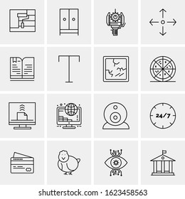 Business Icon Set. 16 Universal Icons Vector. Creative Beauitful Icon Illustration to use in Print and Web Related project.