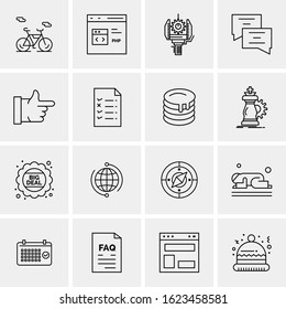 Business Icon Set. 16 Universal Icons Vector. Creative Beauitful Icon Illustration to use in Print and Web Related project.