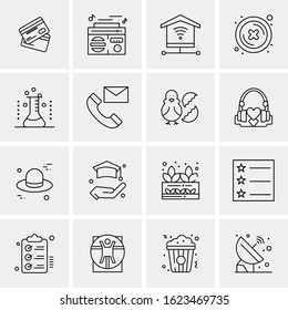 Business Icon Set. 16 Universal Icons Vector. Creative Beauitful Icon Illustration to use in Print and Web Related project.