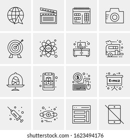 Business Icon Set. 16 Universal Icons Vector. Creative Beauitful Icon Illustration to use in Print and Web Related project.