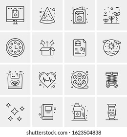 Business Icon Set. 16 Universal Icons Vector. Creative Beauitful Icon Illustration to use in Print and Web Related project.