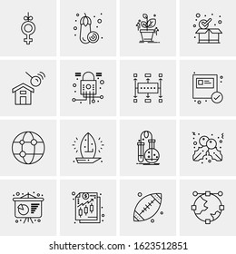 Business Icon Set. 16 Universal Icons Vector. Creative Beauitful Icon Illustration to use in Print and Web Related project.